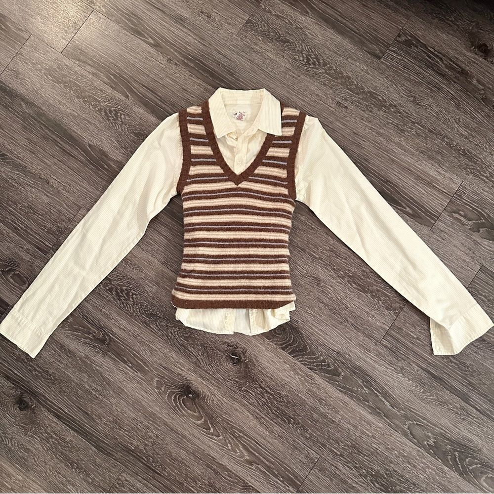 Abercrombie & Fitch Vintage Y2k vest and button down
